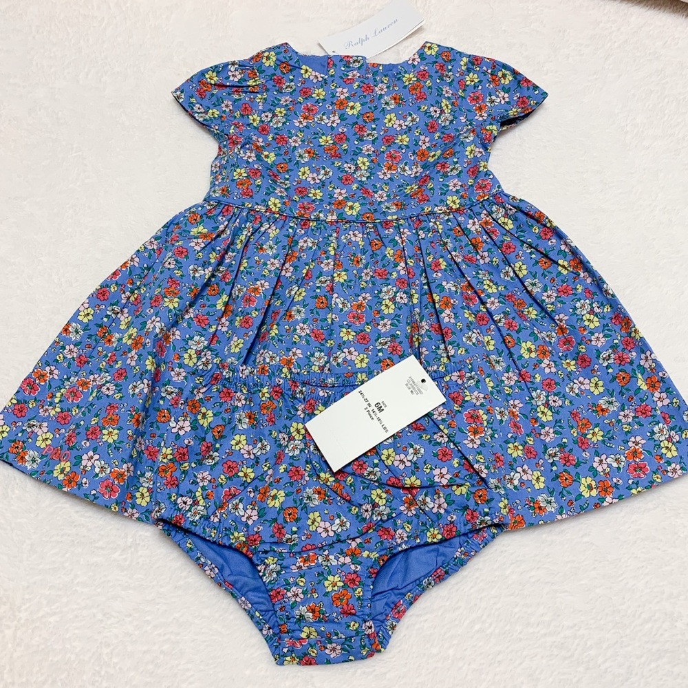Ralph Lauren NWT size 6 months Floral Baby Dress with Bloomers